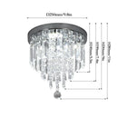 GobekUsa Diamond Crystal LED Ceiling Chandelier Pendant Light for Elegant Living Spaces
