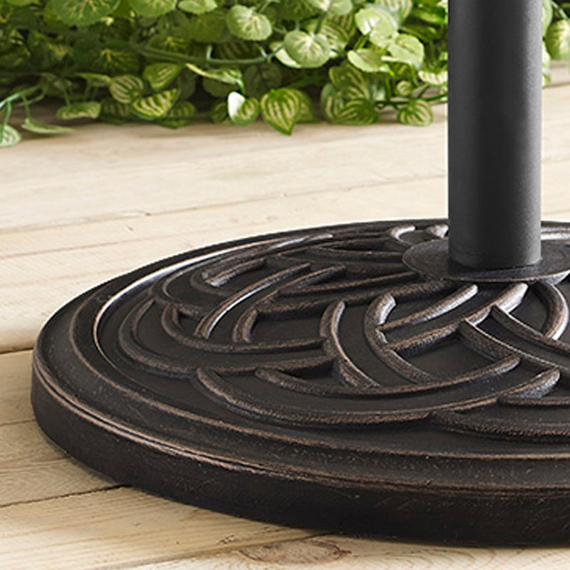 Circle Weave Round Outdoor Patio Umbrella Base