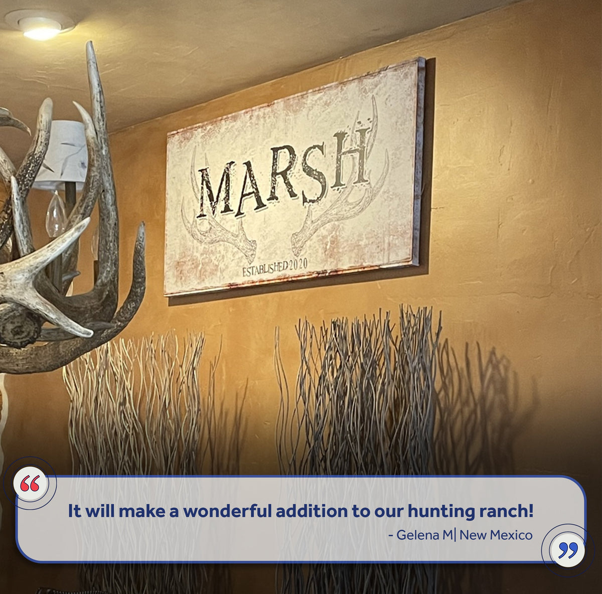 Rustic Family Antler Sign, photo 7 of 10