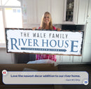 Family River House Arrow Sign