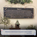 Psalm 91: 'He Is My Refuge' Sign - Inspirational Christian Wall Art for living room, religious decor