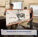 Longhorn Rustic Cattle Sign III
