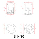 ULB03 12V Low Voltage Stainless Steel Underwater Landscape LED Fountain Light Pond Lighting IP68