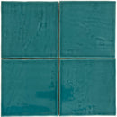 Turquoise Blue 6x6 Glossy Square Porcelain Tile (19 pack, 4.65 sq ft/case)