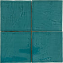 Turquoise Blue 6x6 Glossy Square Porcelain Tile (19 pack, 4.65 sq ft/case) - Sample