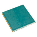 Turquoise Blue 6x6 Glossy Square Porcelain Tile (19 pack, 4.65 sq ft/case) - Sample