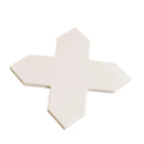 Pearl White 7x7 Glossy Cross Porcelain Tile (16 pack, 5.6 sq ft/case)