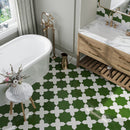 Deep Forest Green 7x7 Glossy Star Porcelain Tile (16 pack, 6.46 sq ft/case)