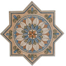 Terracotta Sage Green-Blue 7x7 Matte Star Porcelain Tile (16 pack, 6.46 sq ft/case)
