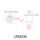 UNA06 Cast Aluminum 12V Low Voltage Round Grill LED In-ground Well Light IP65 Waterproof