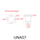 UNA07 Cast Aluminum 12V Low Voltage Round LED In-ground Well Light IP65 Waterproof