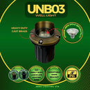 UNB03 Cast Brass 12V Low Voltage Shielded LED In-ground Well Light IP65 Waterproof