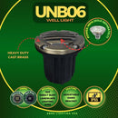 UNB06 Cast Brass 12V Low Voltage Round Grill LED In-Ground Well Light IP65 Waterproof