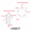 UNB07 Cast Brass 12V Low Voltage Round Multi-Directional LED In-ground Well Light IP65 Waterproof