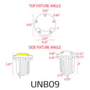 UNB09 Cast Brass Round Mono-Directional 12V Low Voltage LED In-ground Light