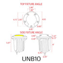 UNB10 Cast Brass Round Bi-Directional 12V Low Voltage LED In-ground Well Light