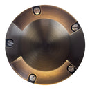 UNB10 Cast Brass Round Bi-Directional 12V Low Voltage LED In-ground Well Light