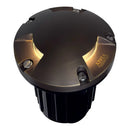 UNB11 Cast Brass Round Tri-Directional 12V Low Voltage LED In-ground Light