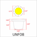 UNF08 Fiber Glass 12V Low Voltage Commercial PAR36 LED In-ground Well Light IP65 Waterproof