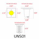 UNS01 12V Low Voltage LED In-Ground Well Light Square Stainless Steel Landscape Lighting Waterproof
