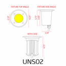 UNS02 Stainless Steel Waterproof In-Ground 12V Low Voltage LED Underground Light Landscape Lighting