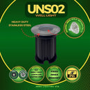 UNS02 Stainless Steel Waterproof In-Ground 12V Low Voltage LED Underground Light Landscape Lighting