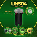 UNS04 Stainless Steel Bi Directional Two Slit In-Ground 12V Low Voltage LED In Ground Landscape Lighting