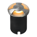 UNS05 Stainless Steel Tri Directional Three Slit In-Ground 12V Low Voltage LED In Ground Landscape Lighting