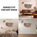 Wooden 3d Map of USA - Dark Walnut
