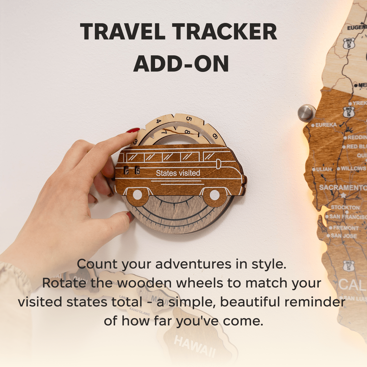 Travel Tracker 3D Wooden USA Map – Multicolor, photo 6 of 7
