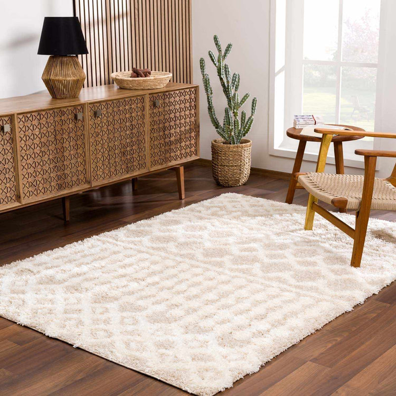 Prompton Cream Plush Area Rug