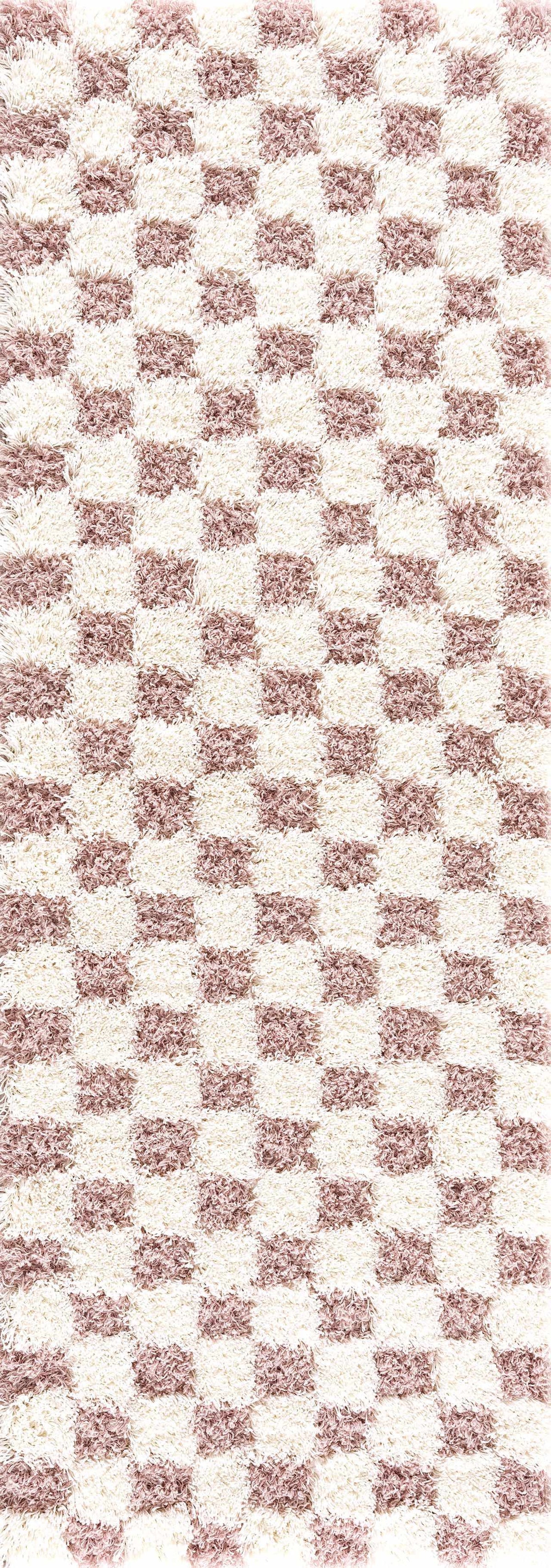 Atira Pink Checkered Area Rug, photo 6 of 16