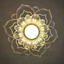 GobekUsa Crystal Flower Spotlight - LED Ceiling Light for Home Living Room Décor