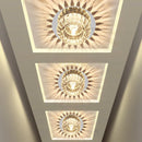 GobekUsa Crystal LED Flush Mount Ceiling Light for Modern Living Spaces