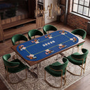 79 x 36 Inch 8-Player Foldable Poker Table Top with Carry Bag and Cup Holders