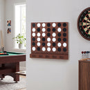 Wall-Mounted Connect 4 Game with Acrylic Discs