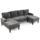 U-shaped Sectional Couch with Double Chaise for Living Room by LJGDeals