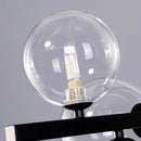 GobekUsa Glass Ball Gold Black LED Chandelier for Kitchen Dining Room Table