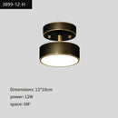 GobekUsa Black Copper LED Ceiling Light Modern Chandelier Ring Fixture for Home Decor