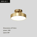 GobekUsa Black Copper LED Ceiling Light Modern Chandelier Ring Fixture for Home Decor