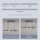 GobekUsa Glass Ball Gold Black LED Chandelier for Kitchen Dining Room Table