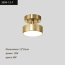 GobekUsa Black Copper LED Ceiling Light Modern Chandelier Ring Fixture for Home Decor