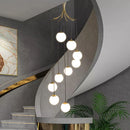 GobekUsa Glass Ball Chandelier Ceiling Pendant for Home Living Dining Room
