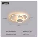GobekUsa LED Chandelier with Remote for Living Room, Bedroom - Modern White Ceiling Lamp