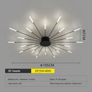 GobekUsa LED Fireworks Chandelier: Modern Ceiling Lamp for Home Decor, Black Kitchen Lighting Fixtures