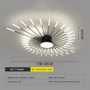 GobekUsa LED Fireworks Chandelier: Modern Ceiling Lamp for Home Decor, Black Kitchen Lighting Fixtures