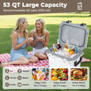Ultra-Light Injection Molded Cooler 53 QT Hard Ice Chest