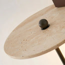 Umbrella Aura Arm Travertine Wall Lamp
