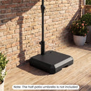 Umbrella Base for Half Patio Umbrellas 48.5 lbs Water & Sand Fillable Umbrella Stand by LJGDeals