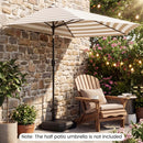 Umbrella Base for Half Patio Umbrellas 48.5 lbs Water & Sand Fillable Umbrella Stand by DirectDeals